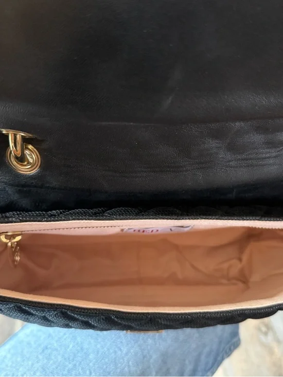 RED Valentino Quilted Black Shoulder Bag with Gold Hardware - Picture 5 of 5